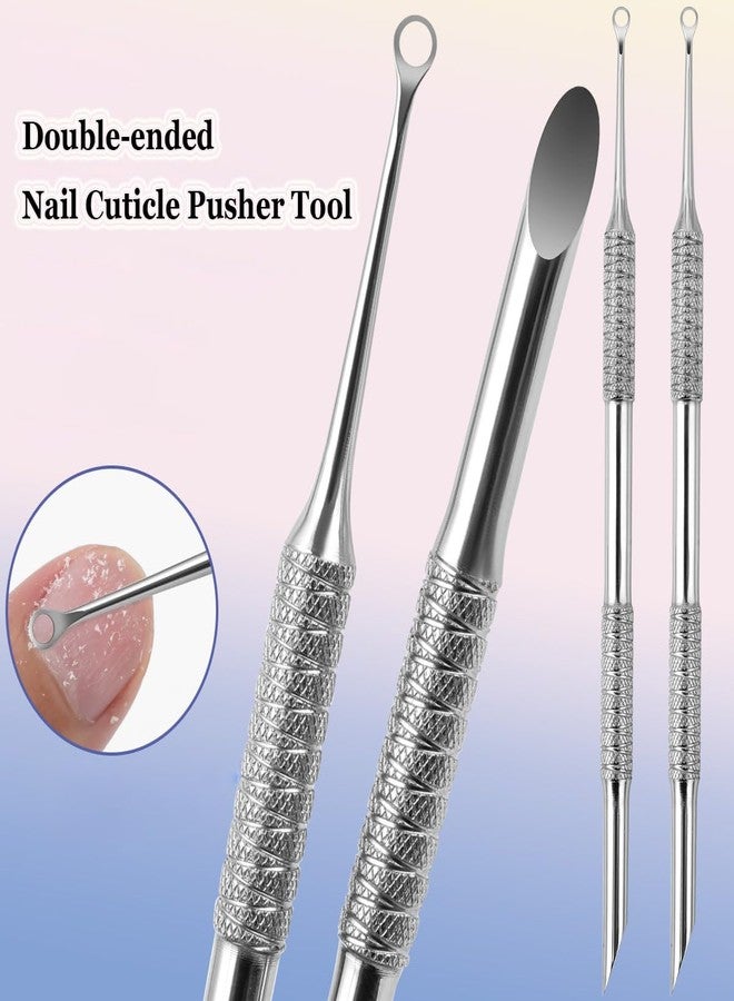 KACHIMOO Cuticle Pusher with 2 Ends,Pre-treatment Cuticle Pusher Cuticle Remover with Sandpaper Sheets,Nail Art Dead Skin Removing Manicure Tool (1 Cuticle Pusher+5 Sandpaper Sheets) - Image 2